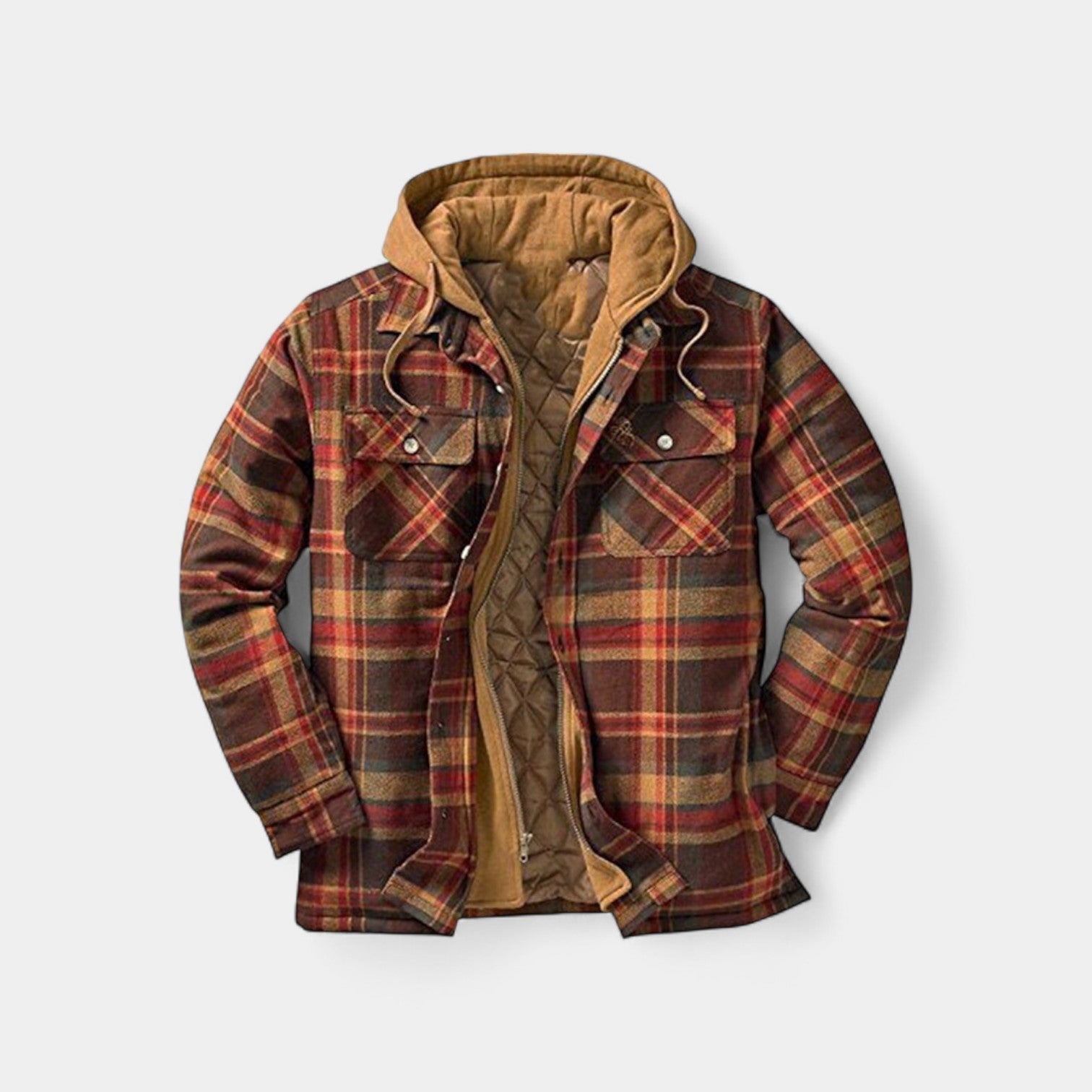 Failte | Quilted Cotton Hooded Jacket – Checked Ease