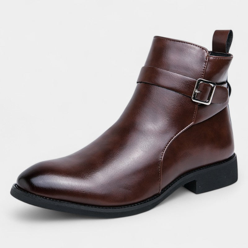 Failte | Men’s High Leather Boots – Minimalist British Style