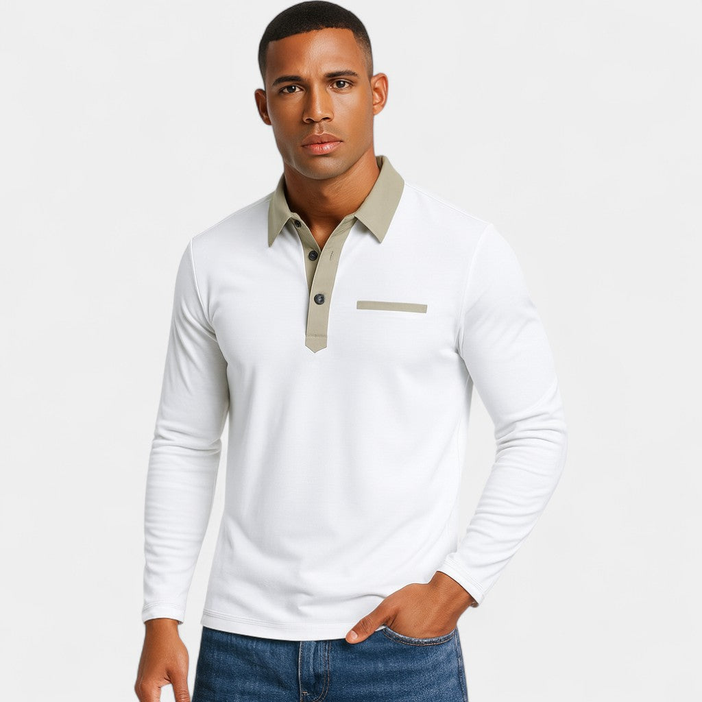 Failte | Men’s Long Sleeve Polo Slim Fit – Relaxed Elegance