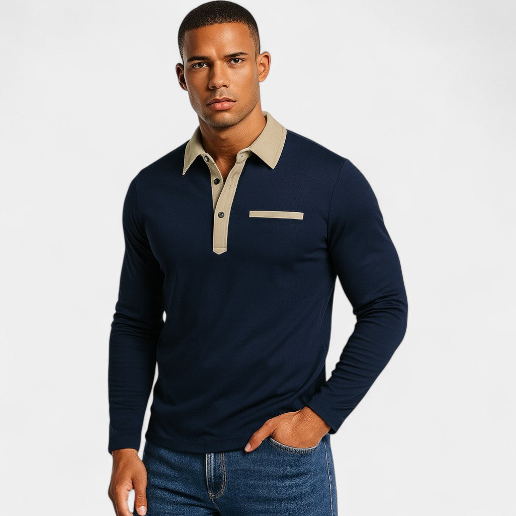 Failte | Men’s Long Sleeve Polo Slim Fit – Relaxed Elegance