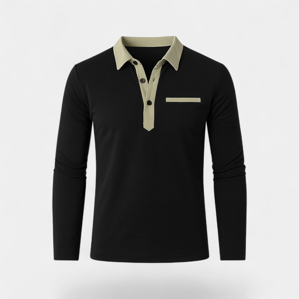 Failte | Men’s Long Sleeve Polo Slim Fit – Relaxed Elegance