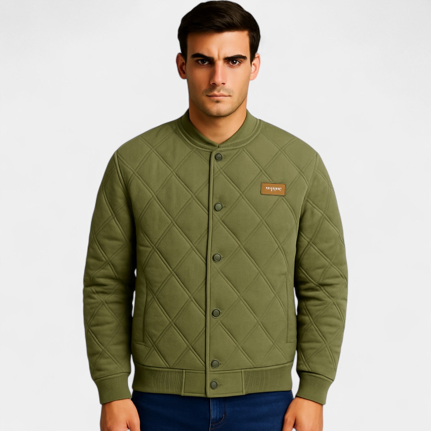 Failte | Cotton Quilted Jacket – Retro Diamond Pattern