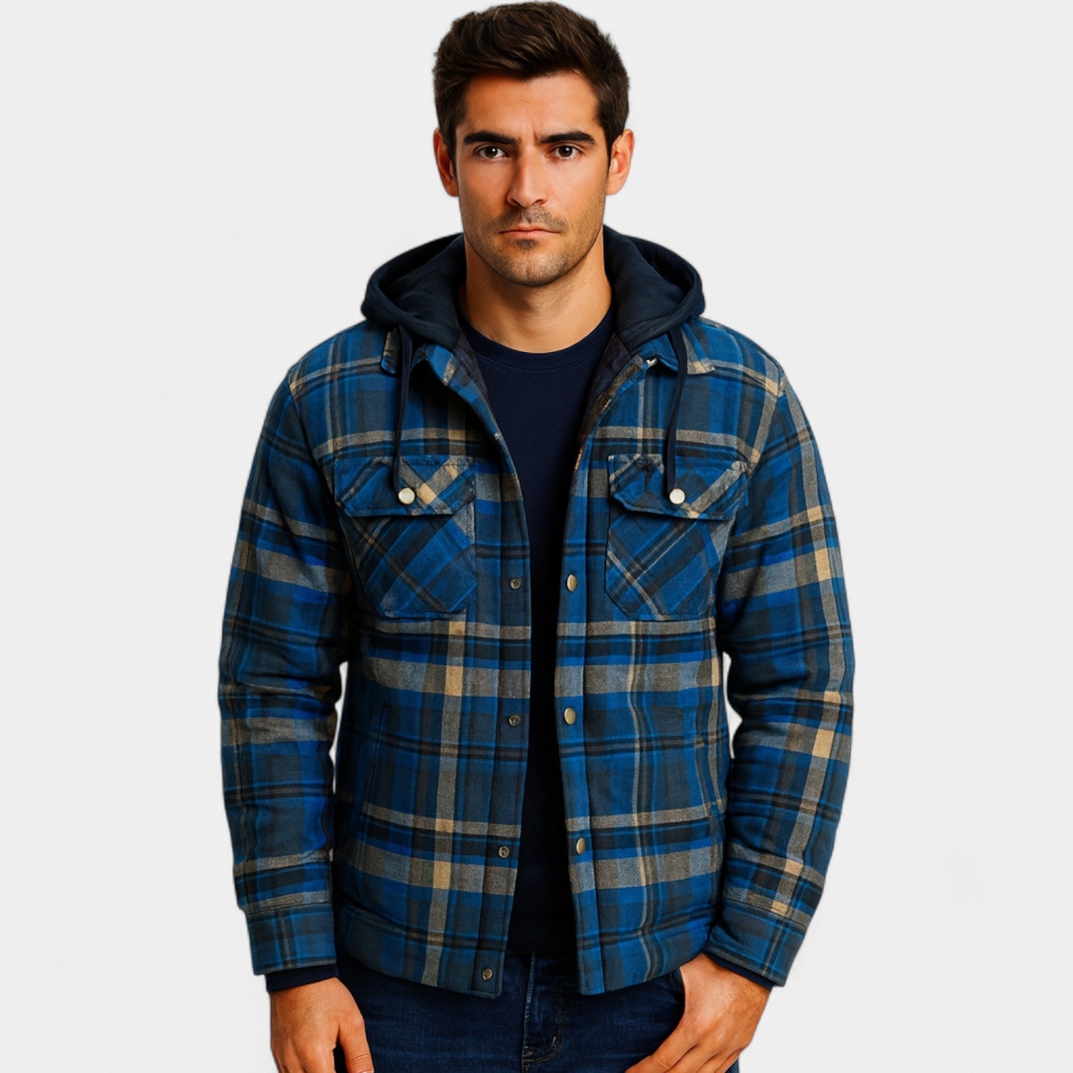 Failte | Quilted Cotton Hooded Jacket – Checked Ease