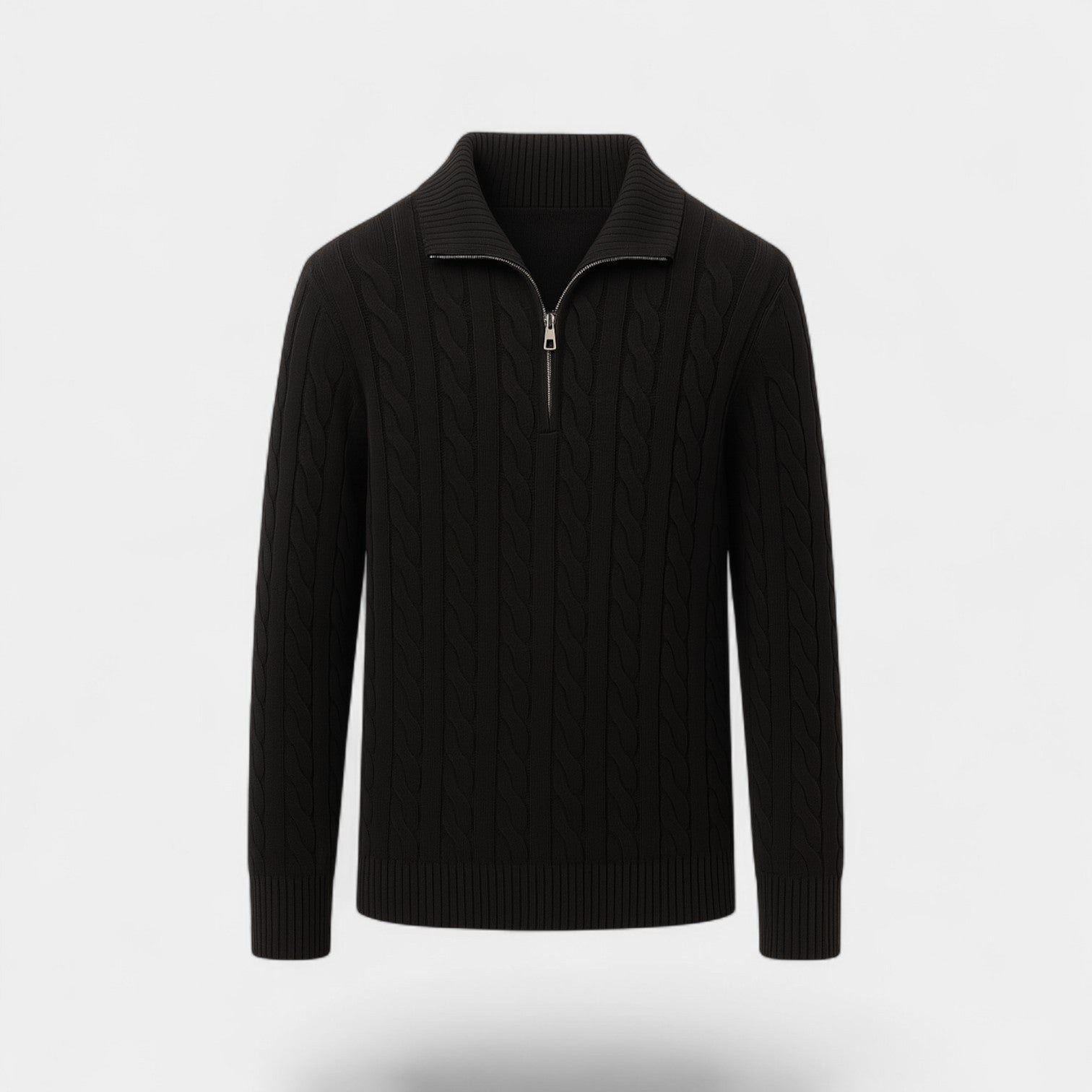 Failte | Men’s Quarter-Zip Cotton Knit – Refined Minimalist Daily Style