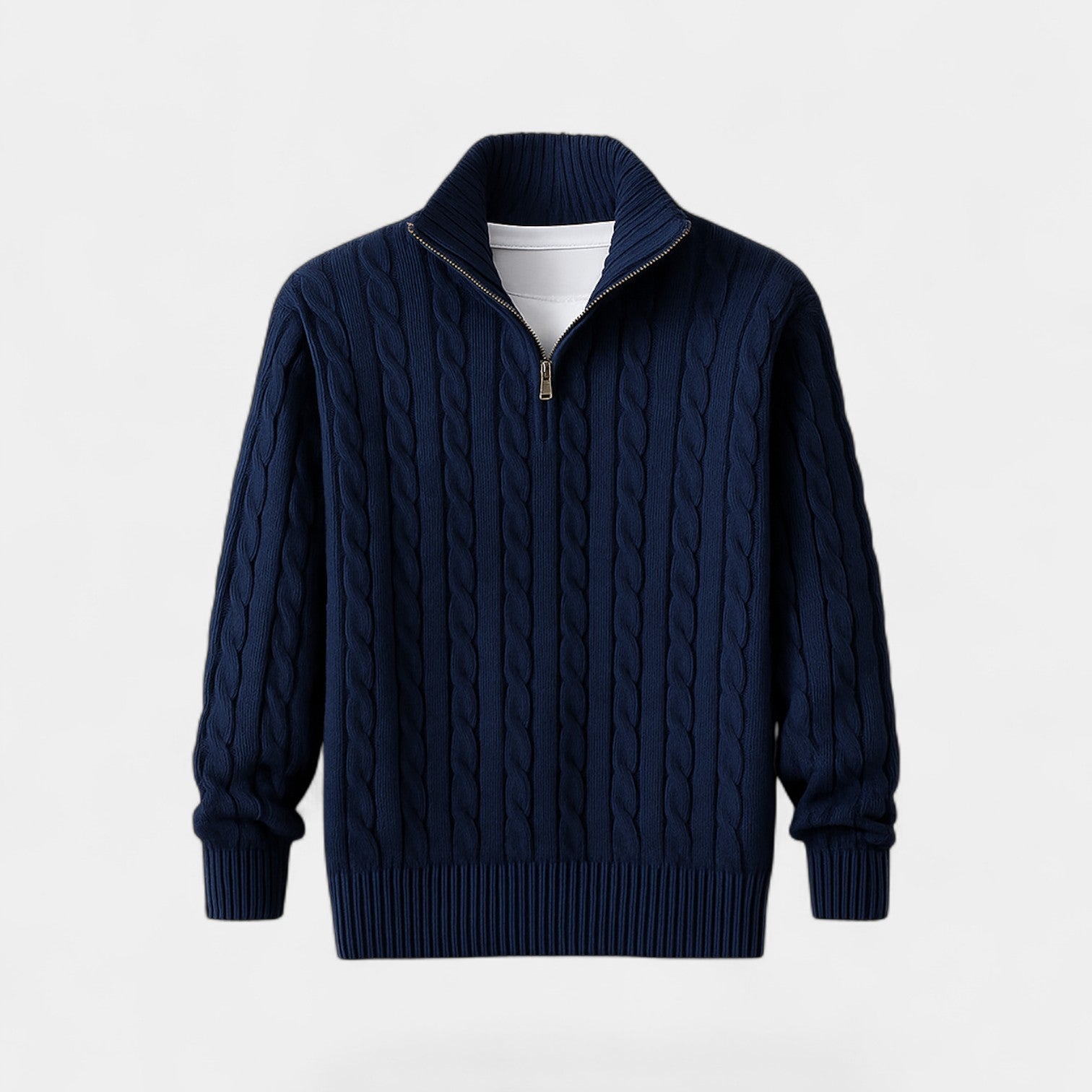 Failte | Men’s Quarter-Zip Cotton Knit – Refined Minimalist Daily Style