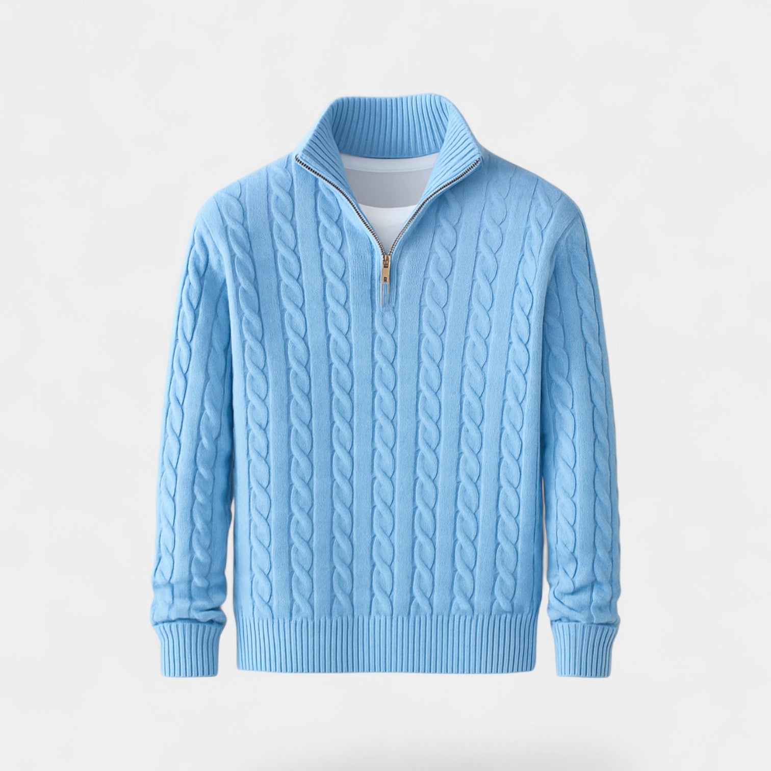 Failte | Men’s Quarter-Zip Cotton Knit – Refined Minimalist Daily Style