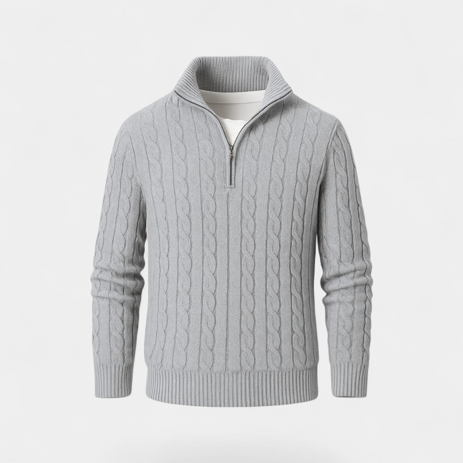 Failte | Men’s Quarter-Zip Cotton Knit – Refined Minimalist Daily Style