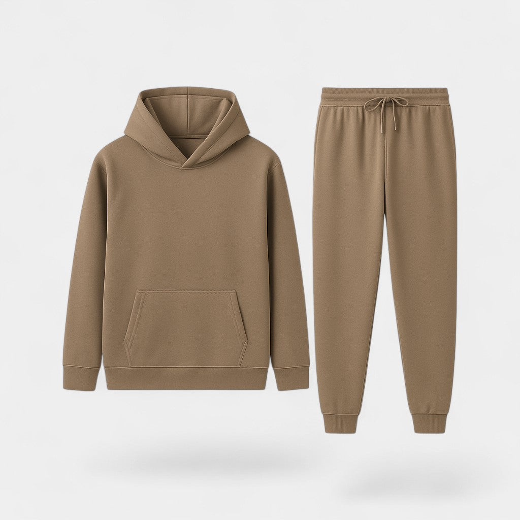 Failte | Men’s Fleece Tracksuit with Hoodie – Warm Minimalist Elegance